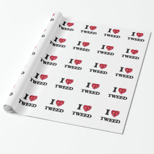 I love Tweed Wrapping Paper