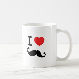 I Love twirly moustache Coffee Mug