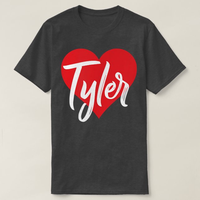 I Love Tyler First Name Tshirt I Heart Named  (Design Front)