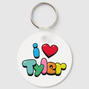 I Love Tyler Key Ring