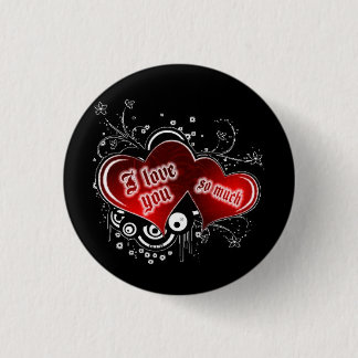 i love u 3 cm round badge