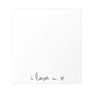 i love u notepad