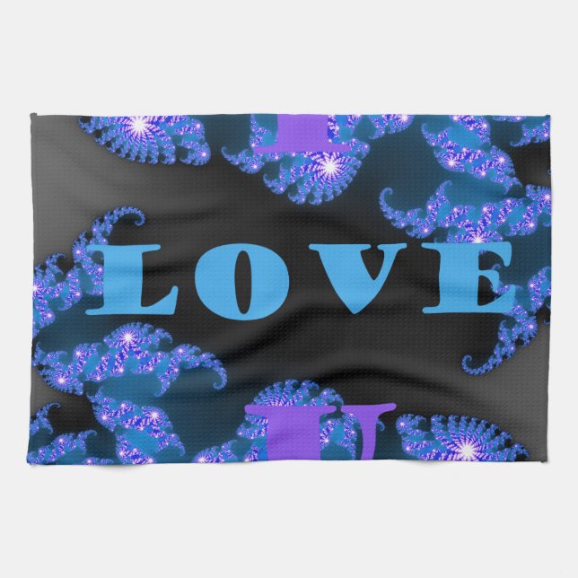 I Love U.png Tea Towel (Horizontal)
