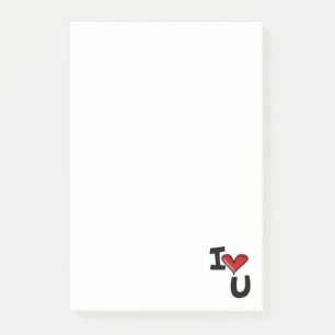 i love u post-it notes