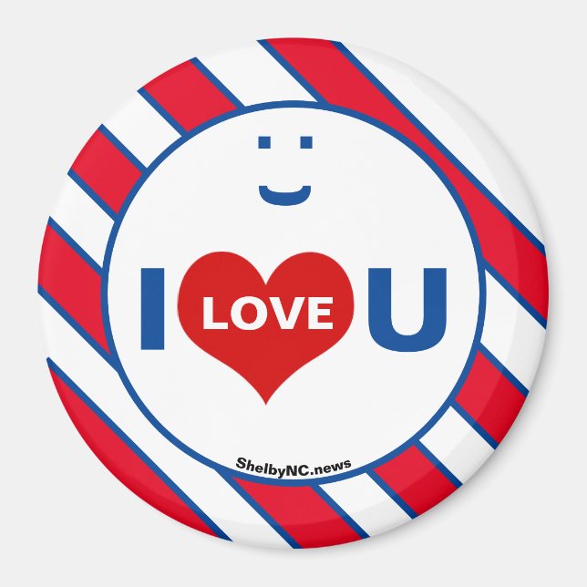 I Love U Smile Fun Magnet (Front)