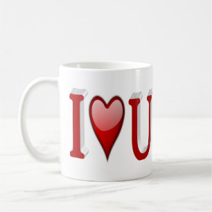 I Love U Valentines Day Coffee Mug
