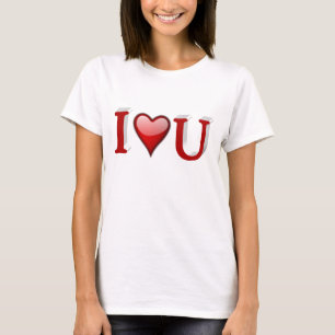 I Love U Valentines Day Red T-Shirt
