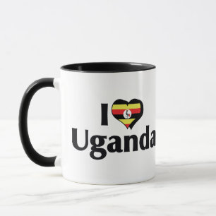 I Love Uganda Flag Mug