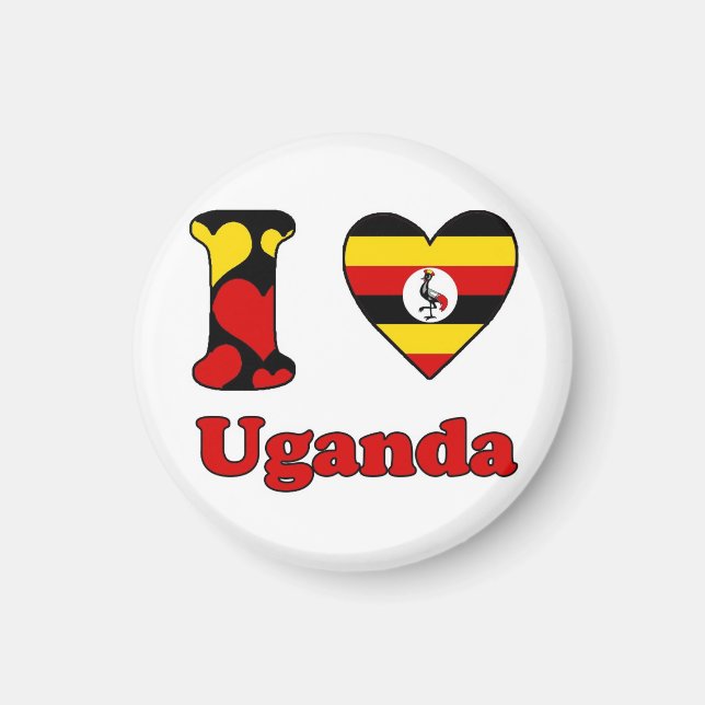 I love Uganda Magnet (Front)