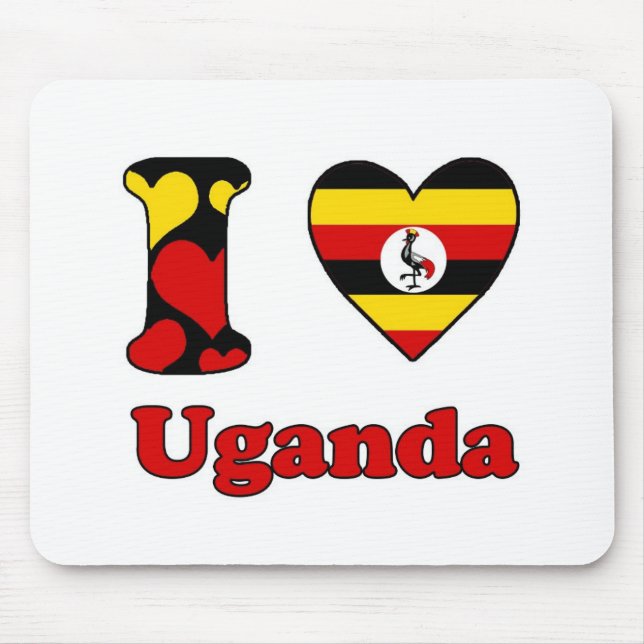 I love Uganda Mouse Pad (Front)