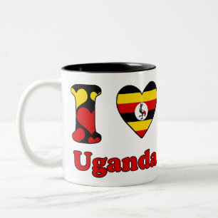 I love Uganda Two-Tone Coffee Mug