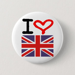 I love UK 6 Cm Round Badge