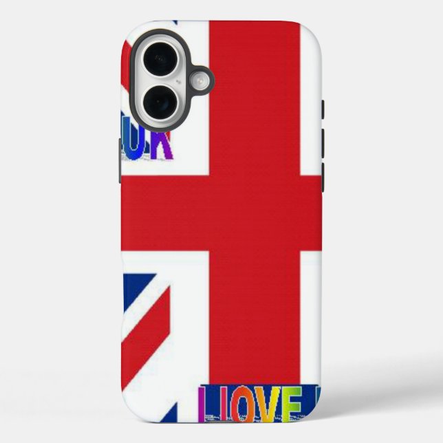 I Love UK Art Print Case-Mate iPhone Case (Back)