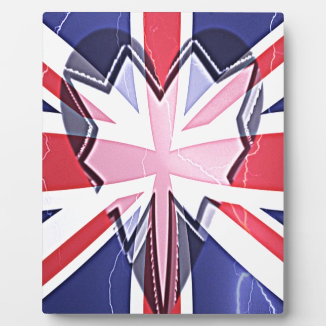 "I Love UK" Art Print Plaque (Front)