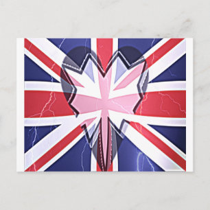 "I Love UK" Art Print Postcard