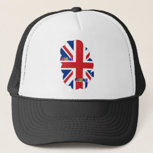 I Love UK Art Print Trucker Hat