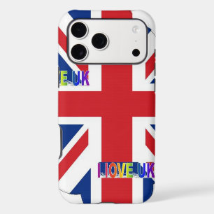 I Love UK   Fluffy Cloud & Union Jack Art Print  