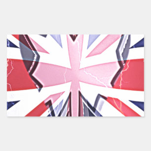 I Love UK Rectangular Sticker
