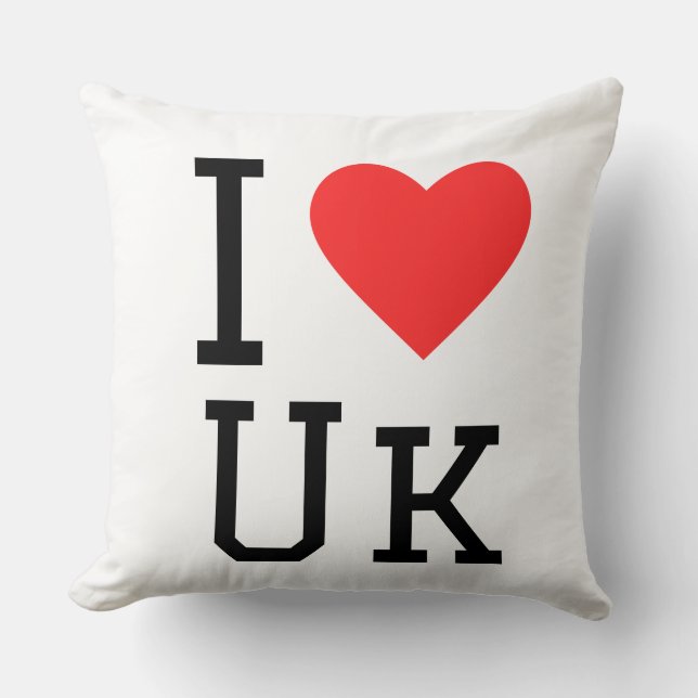 I love uk square sticker cushion (Front)