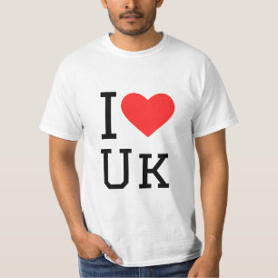 I love uk square sticker T-Shirt