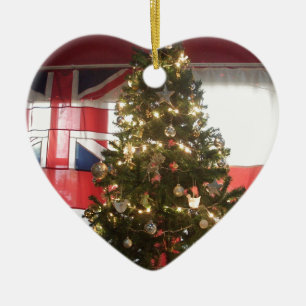 I Love UK Time Ceramic Tree Decoration