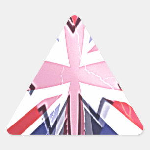 I Love UK Triangle Sticker