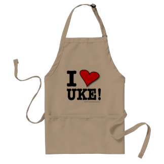 I LOVE UKE Designer Apron