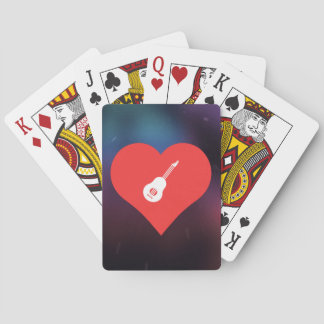 I Love Ukeleles Cool Symbol Playing Cards