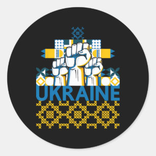 I Love Ukraine Classic Round Sticker