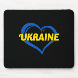 I Love Ukraine I Heart Ukraine Ukrainian Flag  Mouse Pad