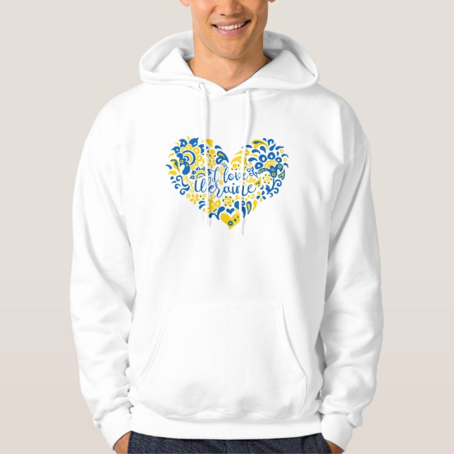 I love Ukraine inspirational quote heart T-Shirt Hoodie (Front)