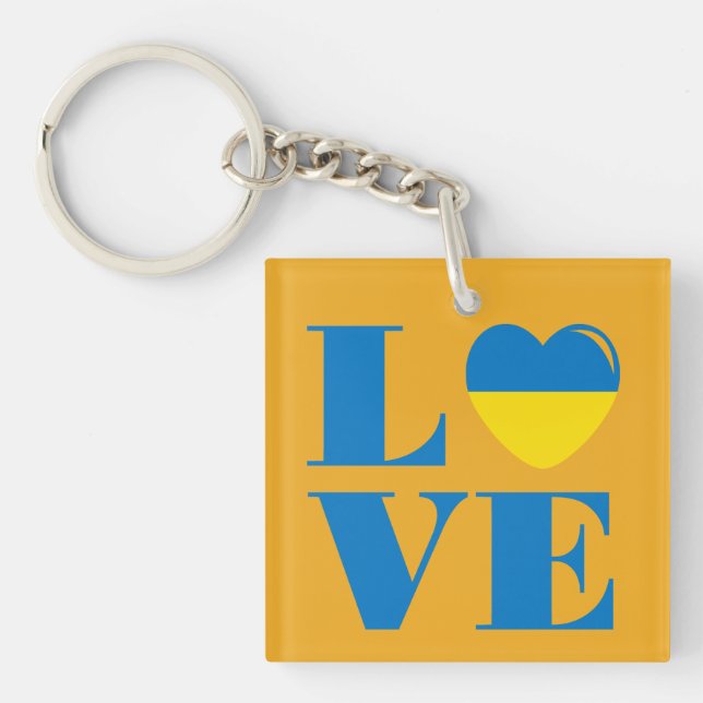 I love Ukraine Key Ring (Front)
