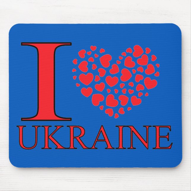 I Love Ukraine Mouse Pad (Front)