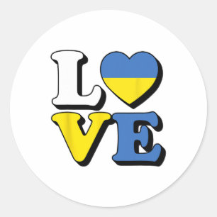 I Love Ukraine Travel Souvenir Vacation Ukrainian Classic Round Sticker