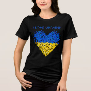 I love Ukraine. Ukraine Support. Tri-Blend Shirt