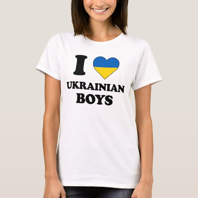 I love Ukrainian Boys T-Shirt (Front)