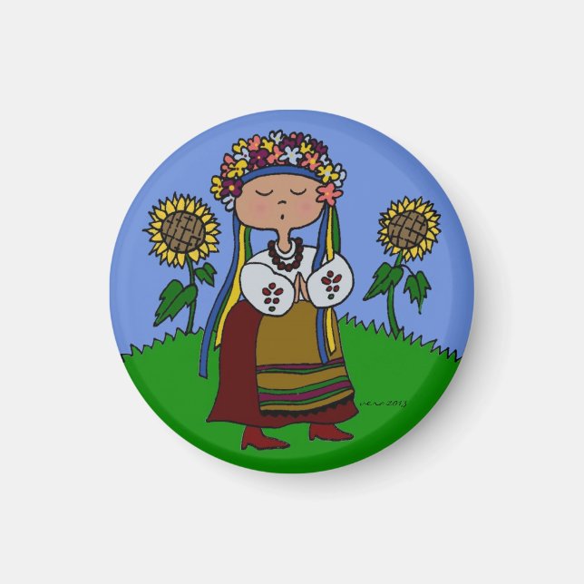 I Love Ukrainian Dance Magnet (Front)