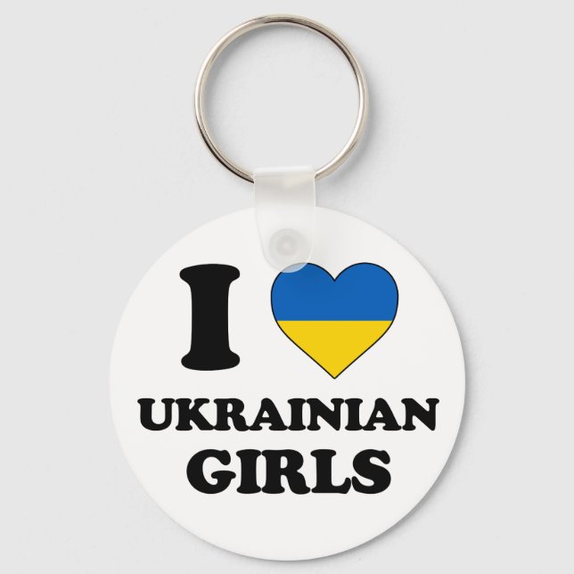 I love Ukrainian girls Key Ring (Front)