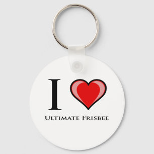 I Love Ultimate Frisbee Key Ring
