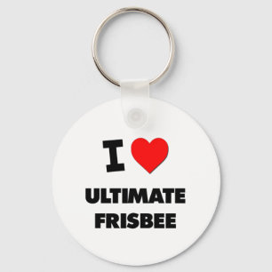 I Love Ultimate Frisbee Key Ring
