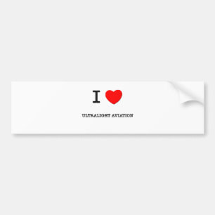 I Love Ultralight aviation Bumper Sticker