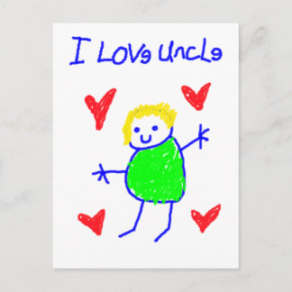 I Love Uncle Postcard