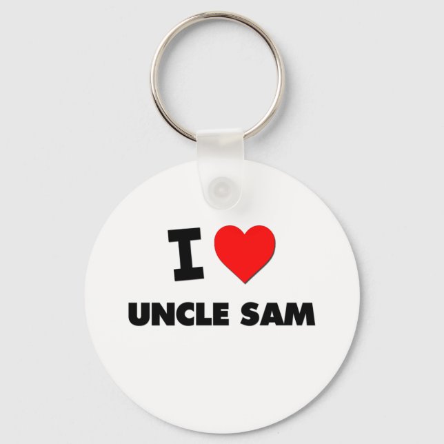 I love Uncle Sam Key Ring (Front)
