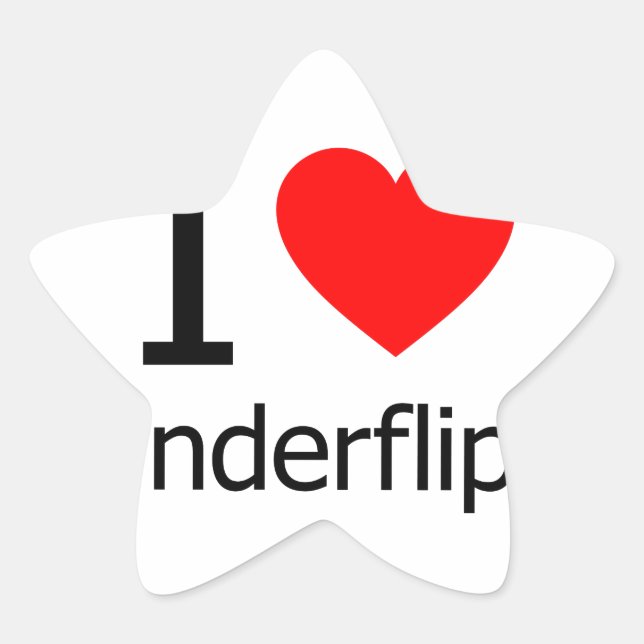 I Love Underflips Star Sticker (Front)