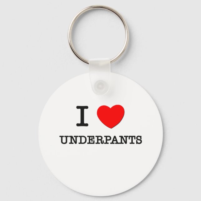 I Love Underpants Key Ring (Front)