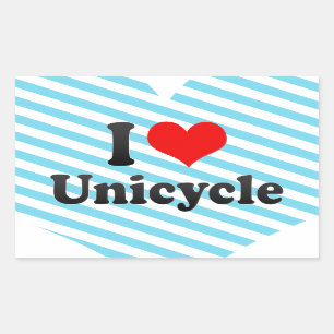 I love Unicycle Rectangular Sticker