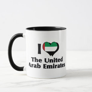 I Love United Arab Emirates Flag Mug