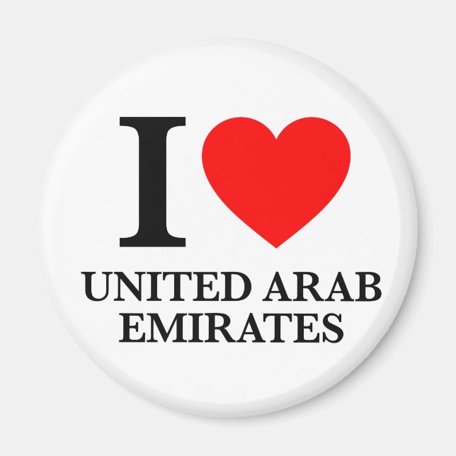 I Love United Arab Emirates Magnet (Front)