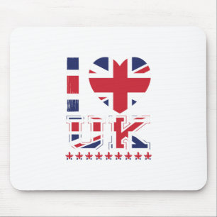 I Love United Kingdom-Uk-United Kingdom-England Mouse Pad
