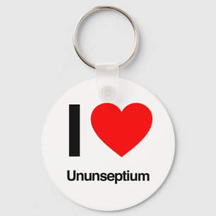 i love ununseptium key ring